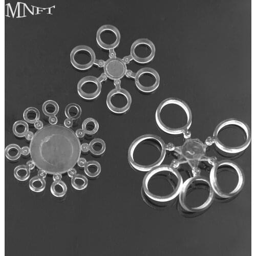 MNFT 120Pcs Elastic Baitbands for Carp fishing Pellets Bait Bands Transparent Rubber Rings Baits Bander Holder Boilie Stop