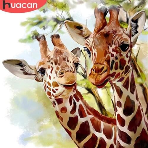 HUACAN 5D DIY Diamond Painting Full Square New Arrival Animal Diamond Embroidery Cross Stitch Giraffe Mosaic Sale Decor For Home