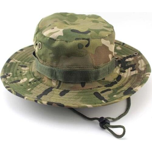 Military Army Tactical Bonnie Hat Hunting Round-Brimmed Sun Camo Bucket Hats Outdoor Camping Cap