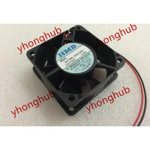 NMB-MAT 2410ML-04W-B60 P00 DC 12V 0.4A 2-Wire 60x60x25mm Server Cooling Fan