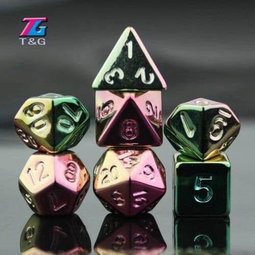 New Arrival Creative Shinny Dados D4,6,8,10,10%,12,20 Polyhedral Dice Set Board Game,educational Accessories Dnd Rpg TRPG