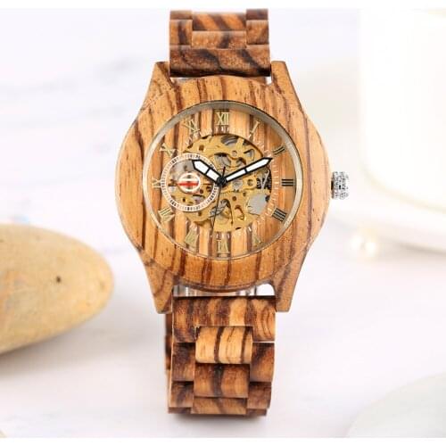 Creative Automatic-self-winding Wooden Watch Classic Red Sandalwood Mechanical Wooden Watches
