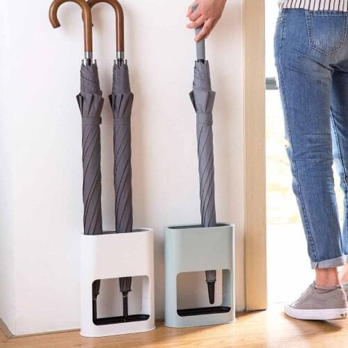 Umbrella Home Oval Umbrella Stand Rack Umbrella Draining Can Holder 4pcs Umbrellas Storage Rack