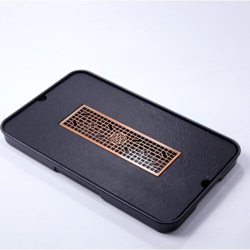 Dry Bubble Tea Tray Water Storage Stone Mini Simple Japanese Style Kung Fu Tea Tray Ceremony Plateau Bois Kitchen Teaware DG50CP