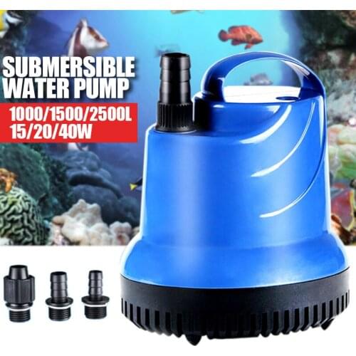 15W/20W/40W Water Pump Quiet Submersible Water Oil Fuel Pumps Aquarium Pond Low-level Water Pumps
