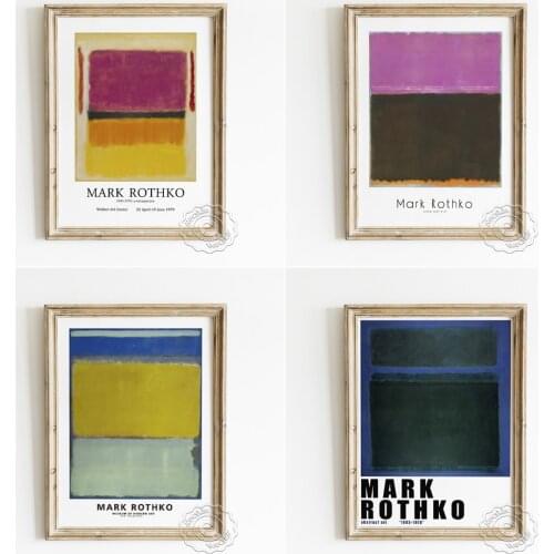 Mark Rothko Abstract Expressionism Poster, Color-field Painting Exhibition Wall Picture, Untitled Art Prints Gift Home Decor