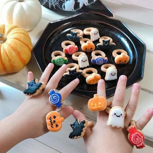 Happy Halloween Mini Ring Biscuit Cookie Mold Cartoon Fondant Cake Cutter DIY Baking Tool for Kids