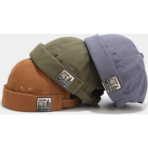 2021 Gorras Hombre New Hip-hop Skullcap Beanie Hat Retro Fashion Men And Women Easy Matching Patch Couple Cap кепка мужская L