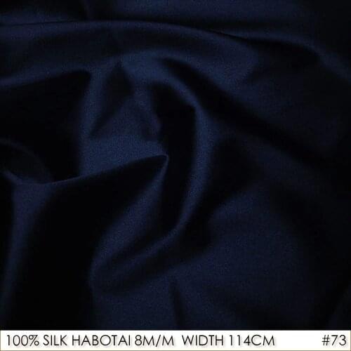 CISULI 100% SILK HABOTAI 114cm width 8momme Silk Fabric for Midnight Blue Curtains for living room NO.73