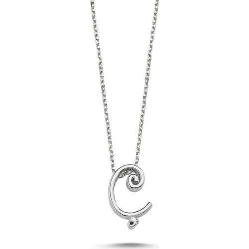 Silverlina Silver-O-Letter Ghost Pendant