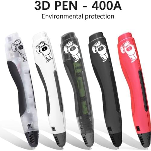 SL-400A 3D Printing Pen with PCL Filament and Box sl 400a Low Temperature Safe 3D Drawing Pen Creative Toy Gift for Children