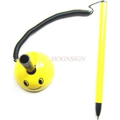 Smiley desk pen blue pen ballpoint pen fixed pen desk pen sticky table ballpoint pen counter pen