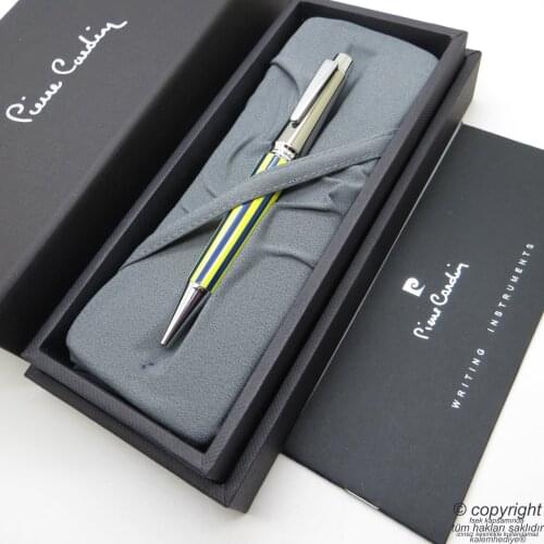 Pierre Cardin Force Yellow-Navy Blue Ballpoint Pen | İsme Special Pen