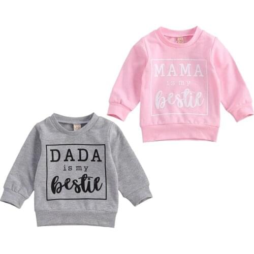 Newborn Baby Long Sleeve Letter Print Top Fashion Long Sleeve Top for Baby Boys Girls