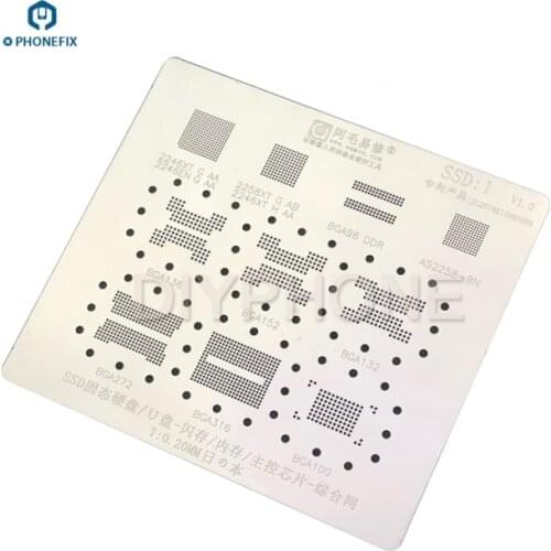 10 IN 1 Computer SSD DDR Memory BGA Reballing Stencil Template For BGA152 BGA132 BGA316 BGA272 BGA100 BGA152 2246XT 2246EN 2258X