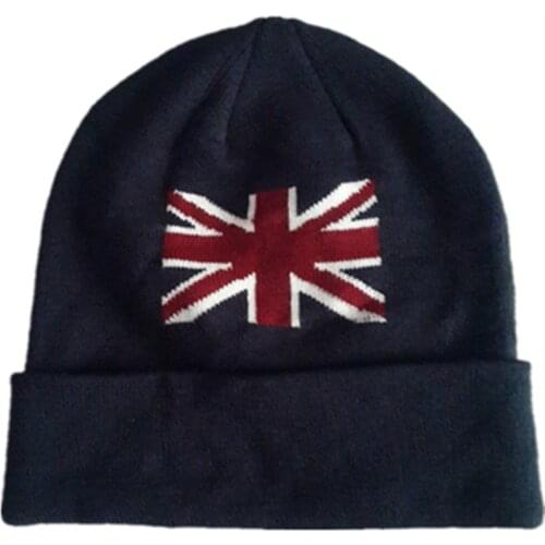 Cartoon Anime Fleece Knitting United Kingdom Flag Caps British Flag Beanies Cosplay Autumn Winter Soft Plush Warm Kid Adult Hats