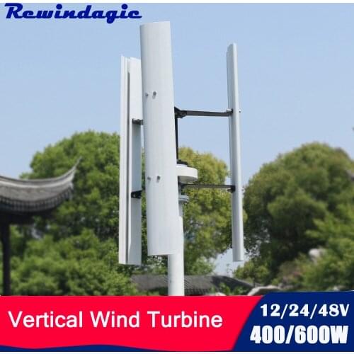 Free Energy 600w 400w 12v 24v 48v 300RPM Vertical Wind Turbine Magnetic Levitation Generator With MPPT Charge Controller
