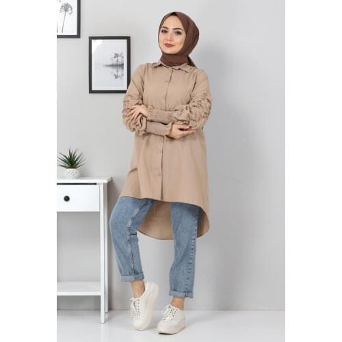 Kolu Gipe Lastikli Tunik TSD3310 Vizon