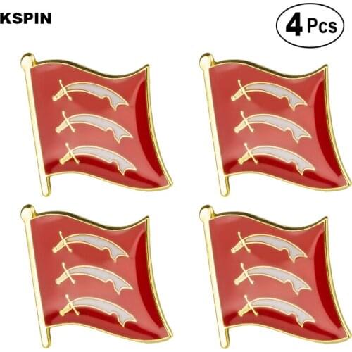 ESSEX Lapel Pin Flag badge Brooch Pins Badges 4pcs