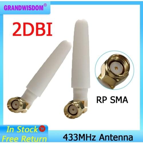 433MHz Antenna 2.5dbi RP-SMA Connector Plug 433 mhz directional antena waterproof antenne for Lorawan watermeter Gasmeter