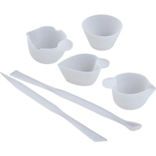 1 Set Reusable Resin Art Mixing Measuring Cups Silicone Stir Stick Epoxy Mold Jewelry Making DIY Tool