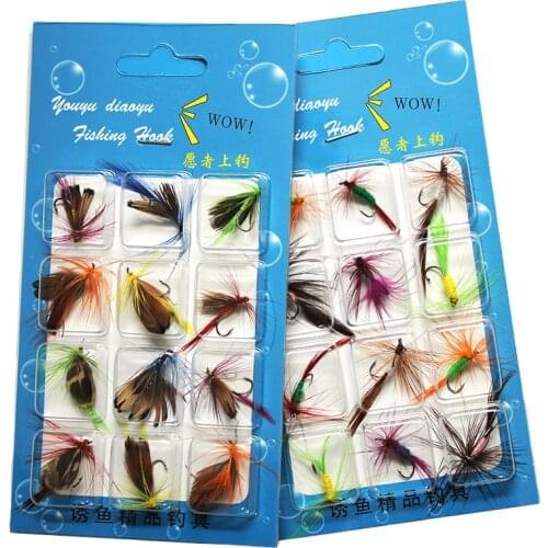 12Pcs/Set Insects Flies Fly Fishing Lures Bait High Carbon Steel Hook Fish Tackle with Crank Hook Perfect Decoy Fishing Lure Set