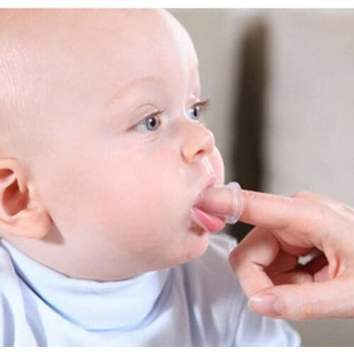 2pcs Baby Silicone Toothbrushes Baby Finger Toothbrush Children Teeth Clean Soft Silicone Infant Tooth Brush Rubber Cleaning