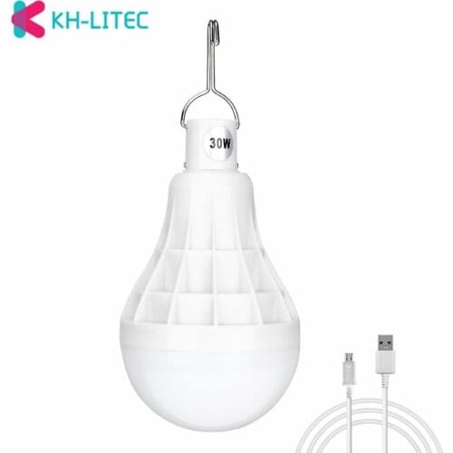 5 Modes Camping Light Powered Tent Lights Hook Flashlight 30W Camping Tent Light Hanging Lamp Portable Lantern LED Bulb Battery