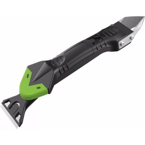 5-in-1 Silicone Sealant Smooth Scraper Mortar Plastic Hand Tool Set 3R-17R Plastic Stainless Steel Interchangeable Pads