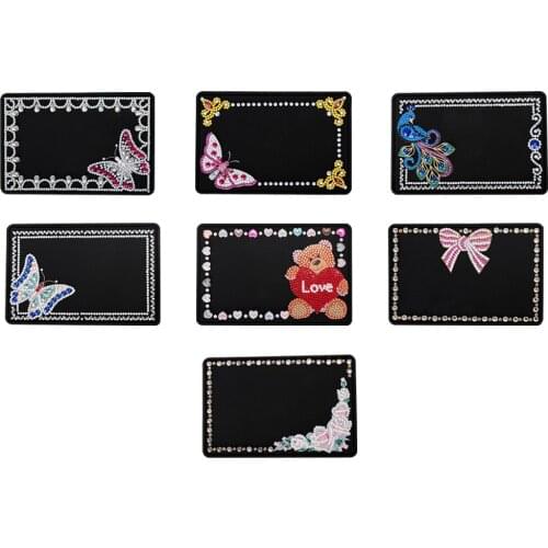 5D DIY Diamond Painting Mats Coaster Ceramics Insulation Cup Pad (Coffee) Cartoon Picture of Anti-Slip Resin Rhinestones Gift