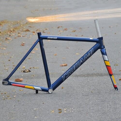 TSUNAMI 700c SNM100 6061-T6 Aluminum Fixed Gear Frame and Fork Fixie Bike 49cm 52cm 55cm High Quality Bicycle Parts Frameset