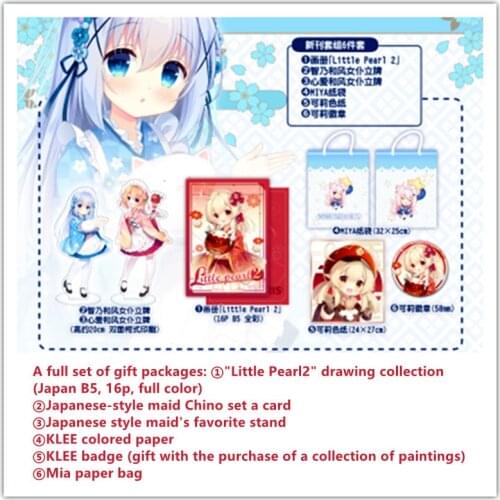 Anime game Genshin Impact KLEE Drawing Collection Badge Full Color Printing, Japanese Maid Standing Card, Cute Birthday Gift
