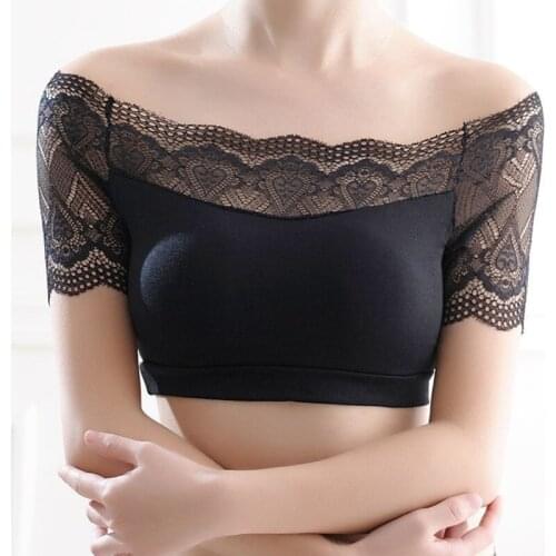 Seamless Bra Crop Tops With Scoop Neck Sexy Wrapped Chest Women Bralette Bh Soft Lingerie