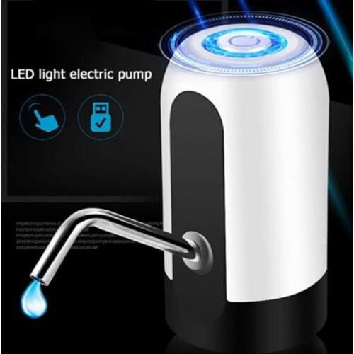Electric Bottled Pump LED Touch Electric Stainless Steel Bottled Water Pump USB Rechargeable Dispenser Drinkware Switch Tools