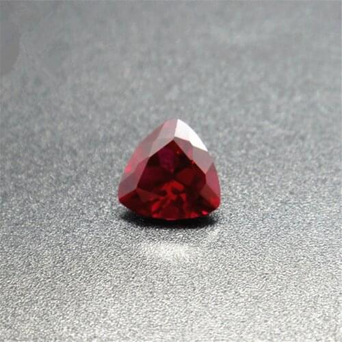 Ruby Trillion Faceted Gemstone Trilliant Cut Blood-red Ruby Gem Multiple Sizes to Choose GR52