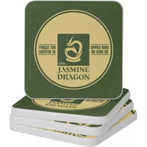 The Jasmine Dragon Diatomite Square Round Coaster Multifunction Cup Bonsai Mat Soap Toothbrush Pad Diameter 10cm