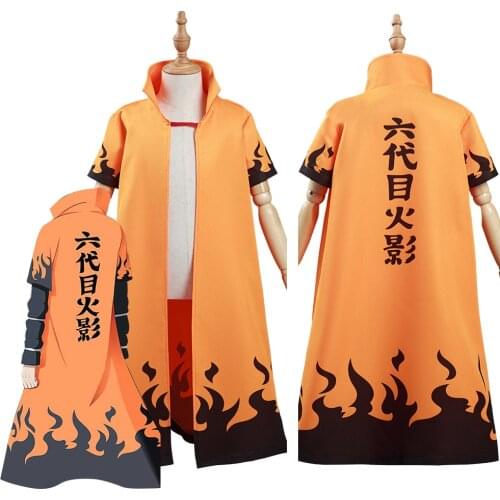 6th Hokage Hatake Kakashi Cosplay Costume Kids Cloak Coat Halloween Carnival Suit