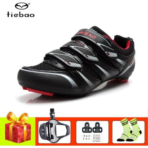 Tiebao road cycling shoes sapatilha ciclismo breathable mesh self-locking outdoor sport superstar Athletic road bike sneakers