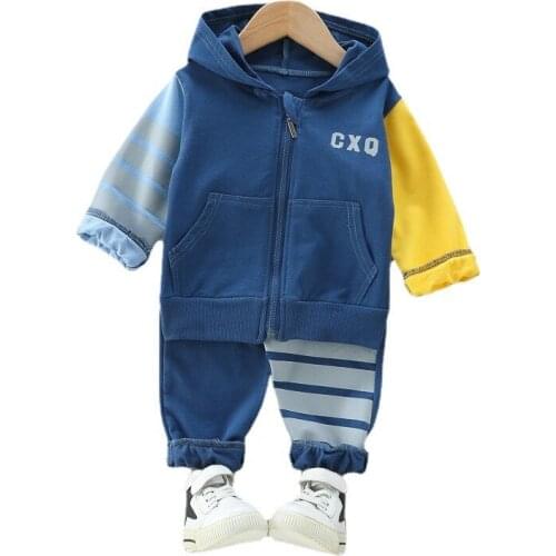 New Spring Autumn Baby Boys Clothes Children Fashion Hooded Jacket Pants 2Pcs/Sets Toddler Casual Girls Clothing Kids Tracksuits