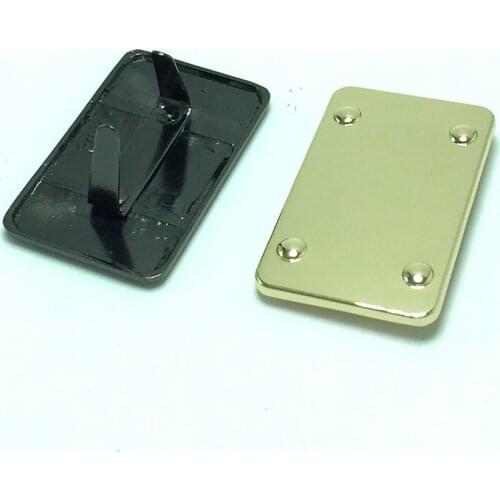 Laser Engrave Your Brand Metal Label,Sewing crafts rectangle metal purse label tags