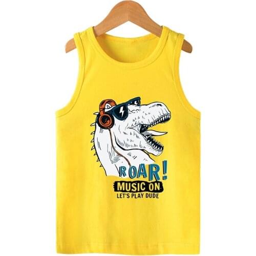 Boys' Tank Tops For Summer 100%Cotton Sleeveless Undershirts Toddler Kids Cotton Tank Top 4T-15Years