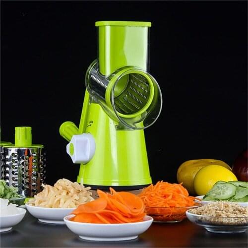 Multifunctional manual vegetable shredder potato slicer cutter chopper hand drum spiral peeler grater kitchen tools