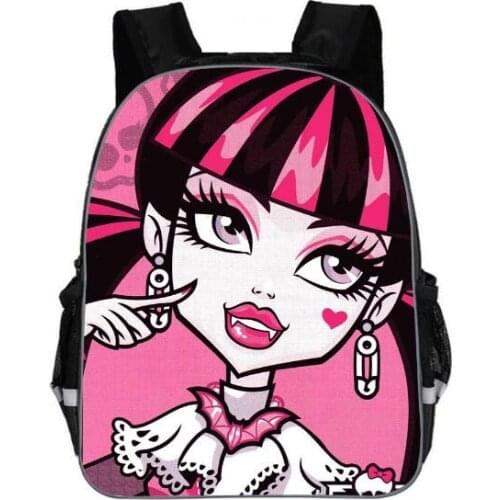 Fashion Child Cartoon Monster High Backpack Boy School Bags Bagpack for Kids Girl Student Book Bags Mochila 11-18 inch