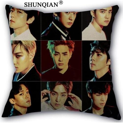 Fashion High Quality Cotton Linen EXO Pillowcase Wedding Decorative Pillow Case For Home Pillow Cover A10.17