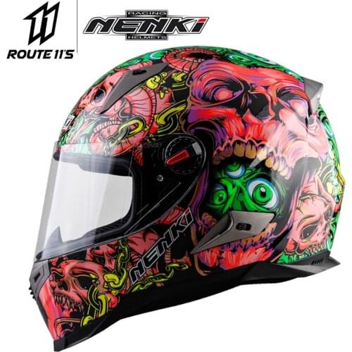 NENKI Motorcycle Helmet Men Moto Helmet ABS Material Motorcycle Riding Street Bike Motor Racing Helmet ECE Certification