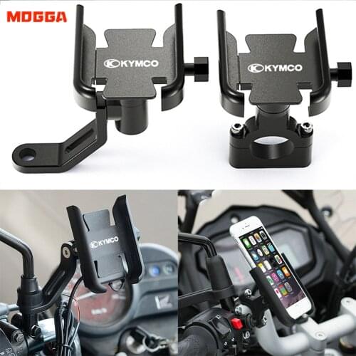 Motorcycle Handlebar Mobile Phone Holder GPS Stand Bracket For KYMCO XCITING 250 300 350 400 500 Kxct Downtown PeoPle S Racing S