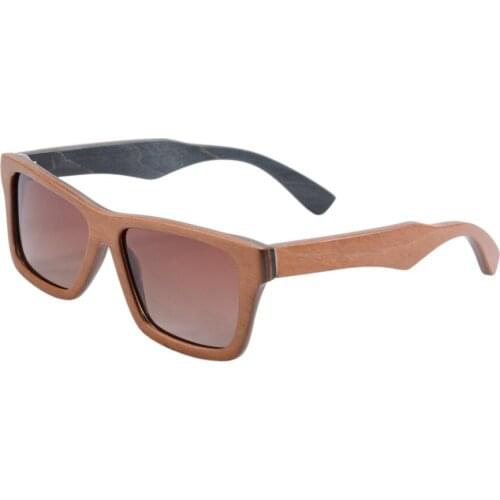 Ebony wood sunglasses men brand designer fashion polarized sun glasses with bamboo box Z68020