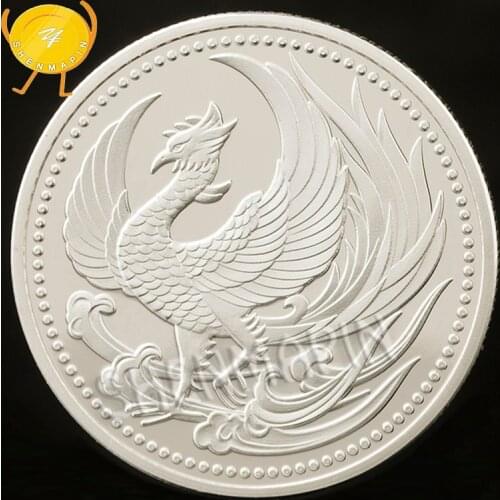 Japanese Traditional Culture Phoenix Commemorative Coin Japan Bird Scales Wishing Phoenix Coins Collectibles Art Craft Gift