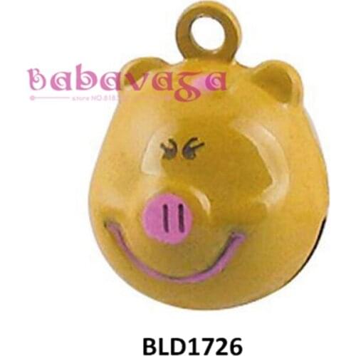 Smiling Little Pig Cartoon Bells Charm Pendant Party Holiday Festival Decoration