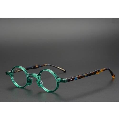 Luxury Acetate Small Round Glasses Frame Men Women Vintage Retro Optical Eyeglasses Frame Prescription Eyewear Frames Spectacles